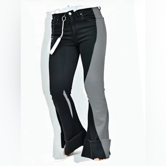 ❣️ NWT Italia TAKUTEA Taringa jeans Black with cuffs / trendy - Picture 16 of 17